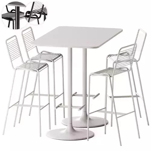 Artu LeTube Bar Stool and Bene Casual High table