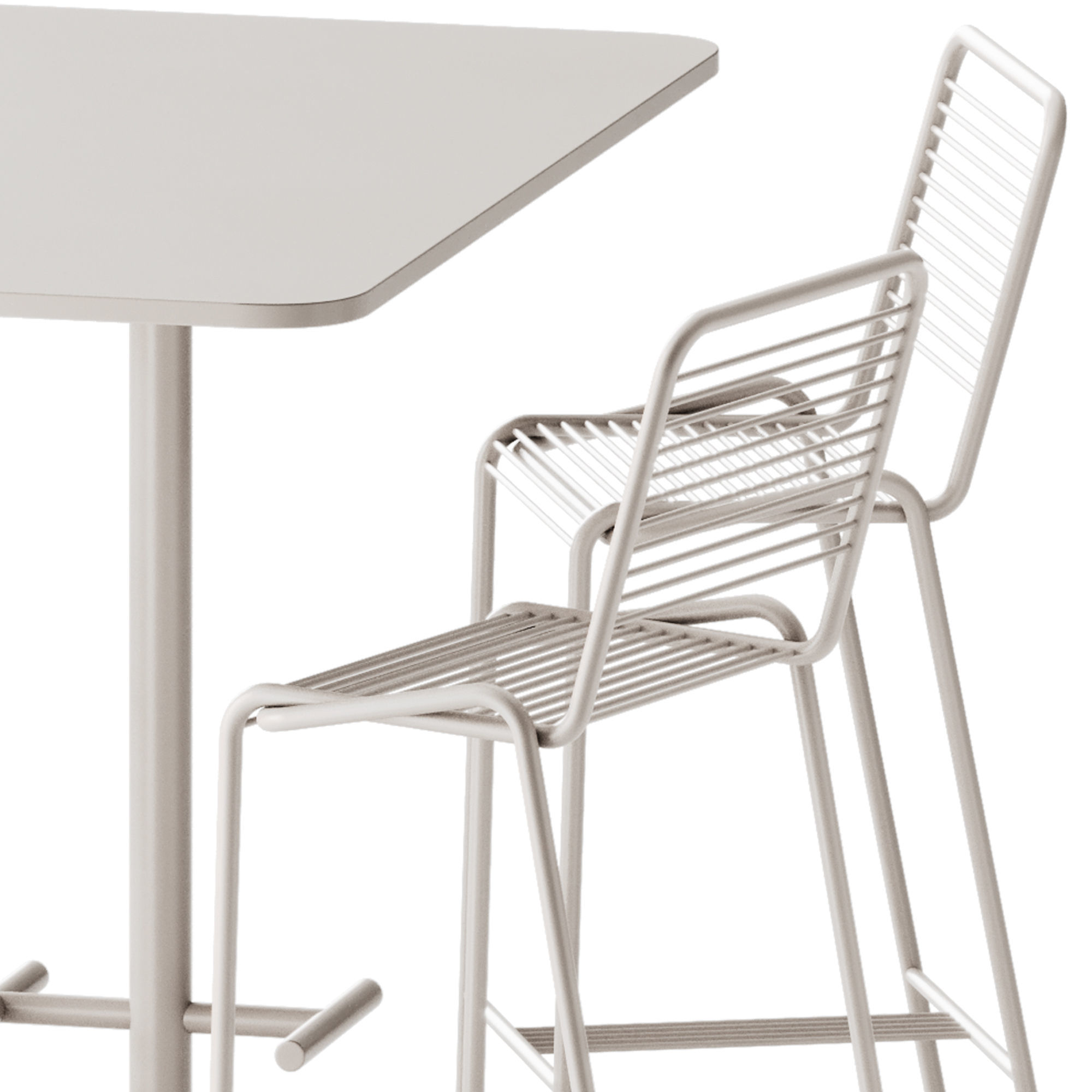 Artu LeTube Bar Stool and Bene Casual High table 3D model_4