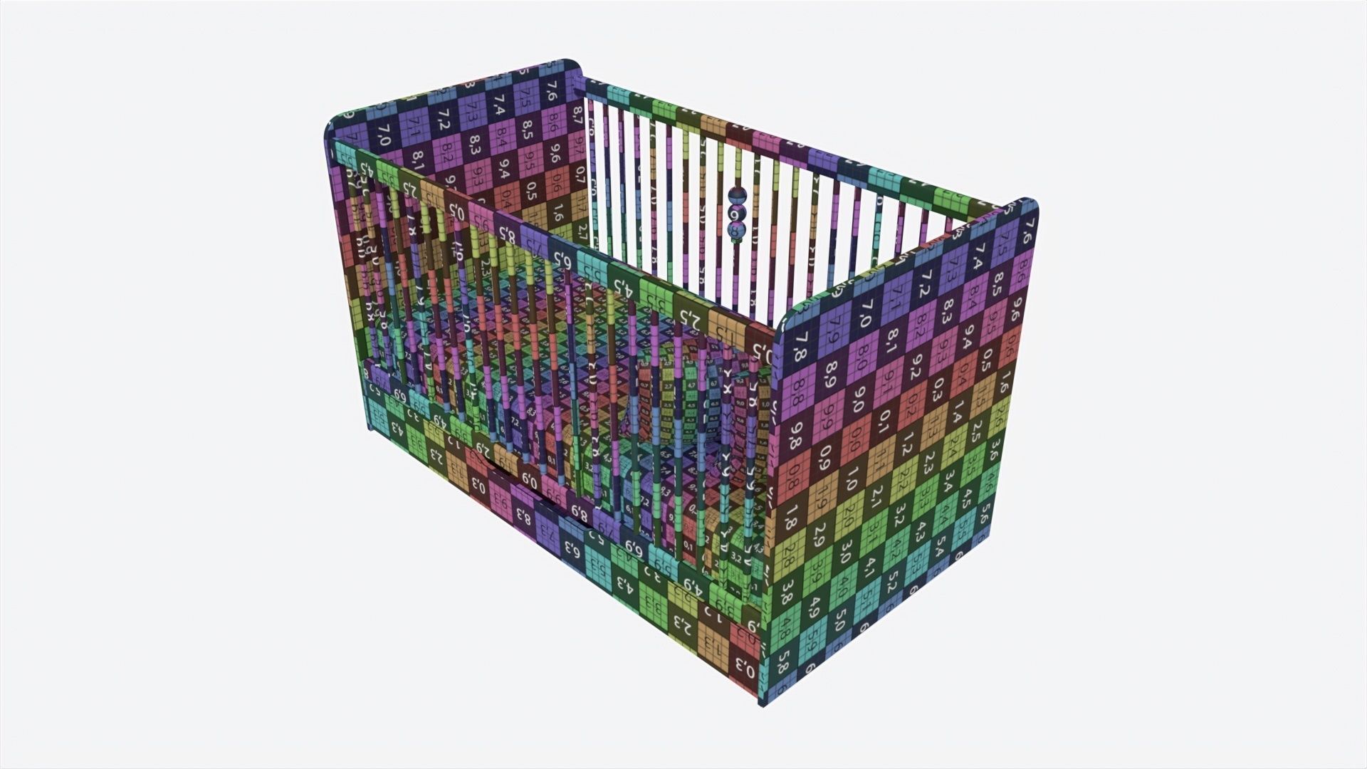 Cilek Montes White Baby Crib 3D model_10