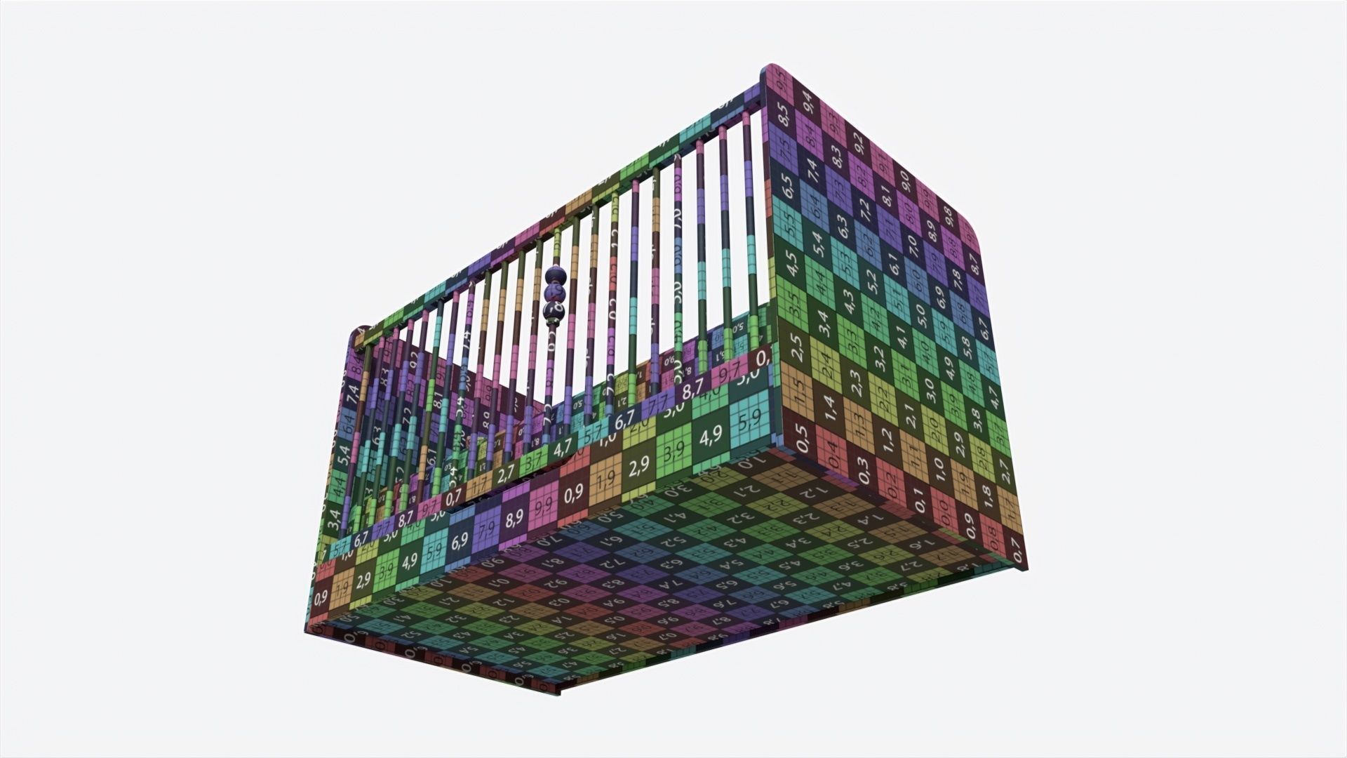 Cilek Montes White Baby Crib 3D model_9