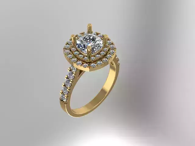 Brilliant Diamond jewelry Ring for Printing 