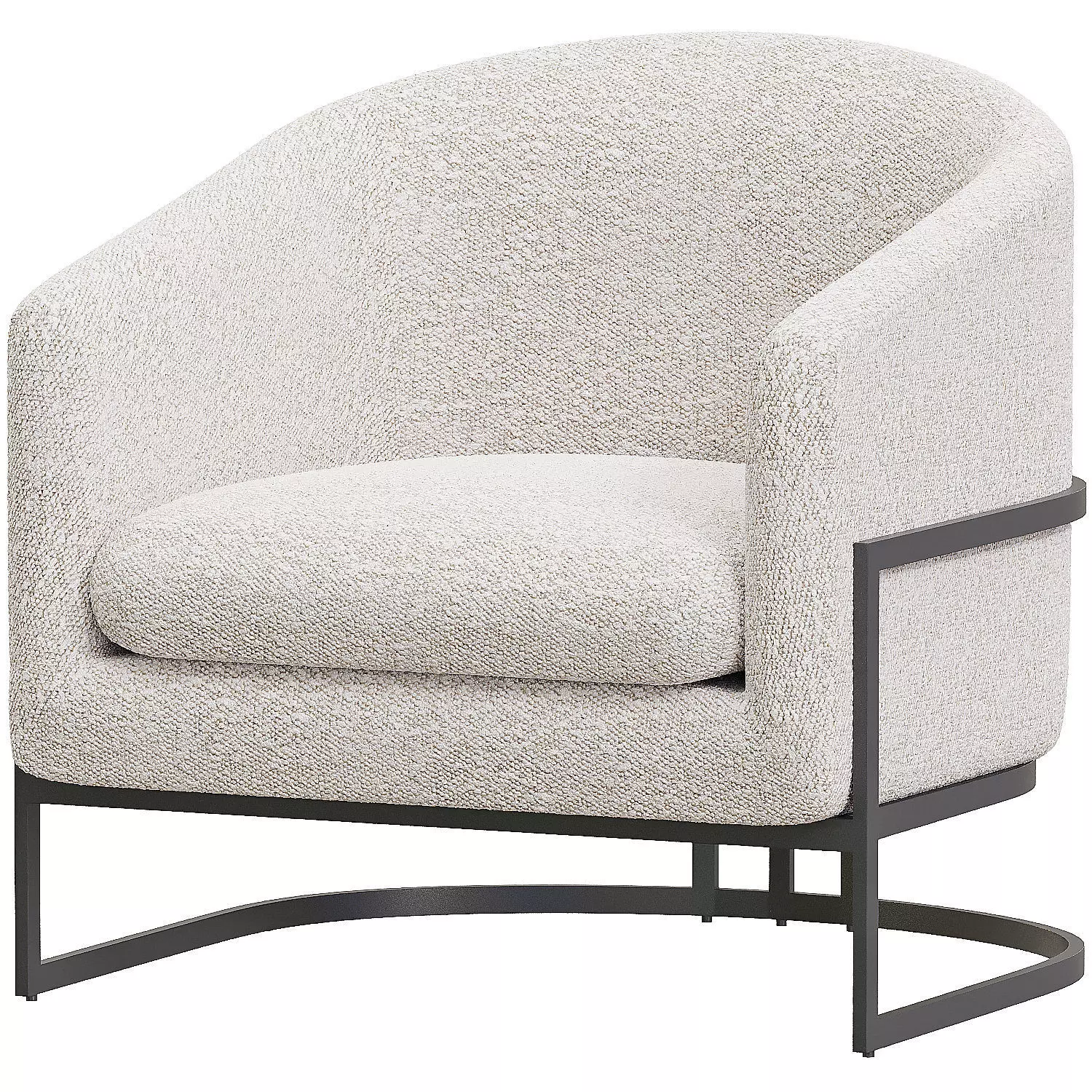 Corbin Chair Knoll Natural Low-poly 3D model