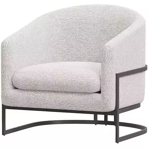 Corbin Chair Knoll Natural Low-poly 3D model