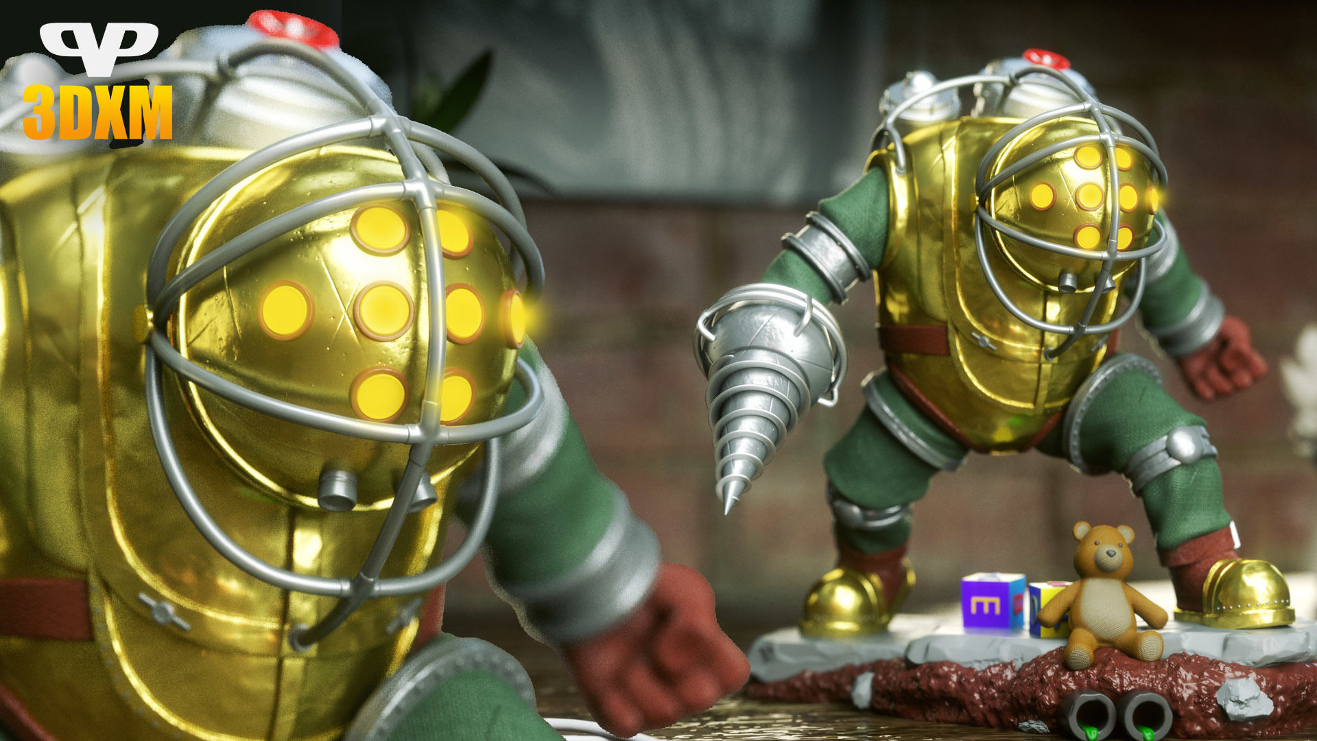 Big Daddy Bioshock STL for 3D Printing 3DXM ChibiSTL 3D model 3D ...