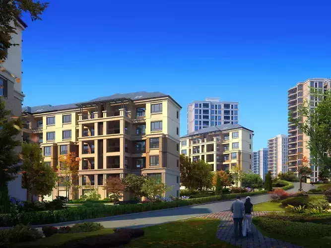 3Dmax fashion city commercial square building 86