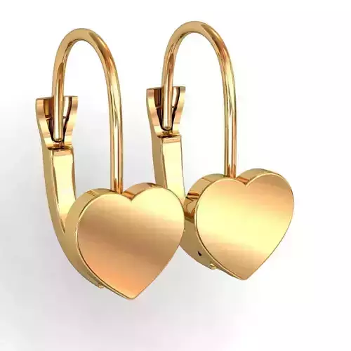 heart shaped huggy earrings
