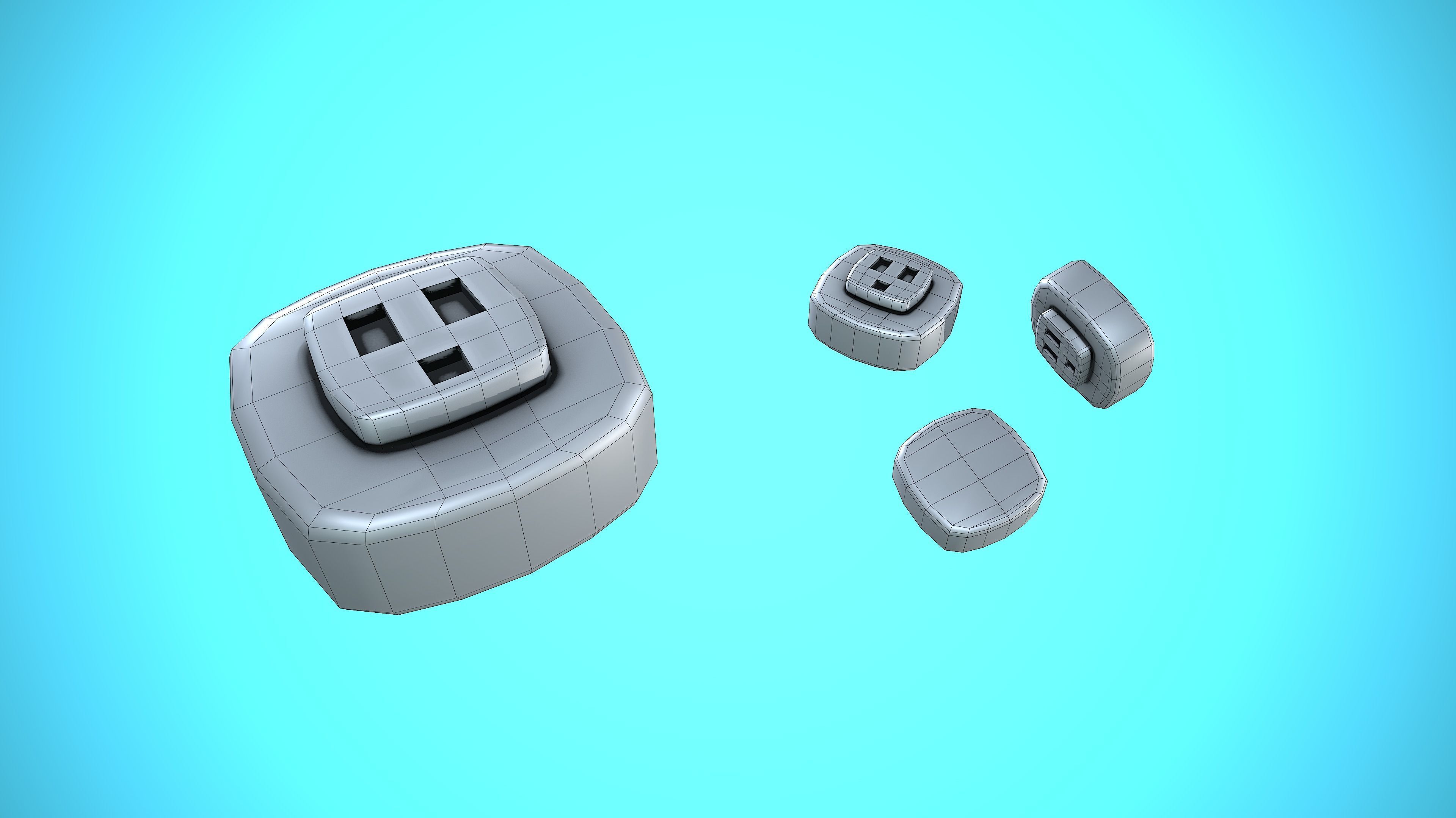LIGHT SWITCHER 04 CARTOON STYLIZED Low-poly 3D model_4