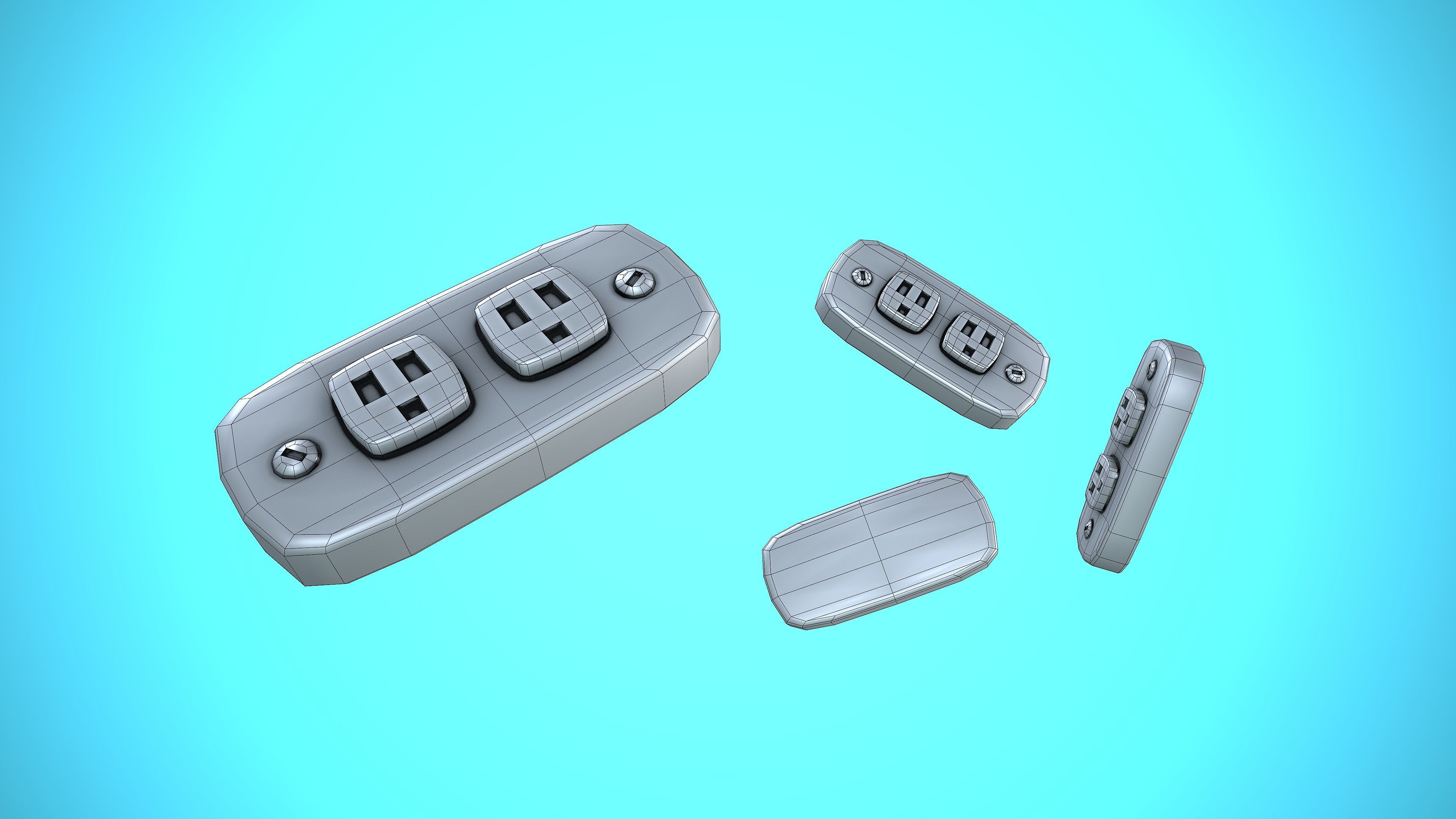 LIGHT SWITCHER 05 CARTOON STYLIZED Low-poly 3D model_3