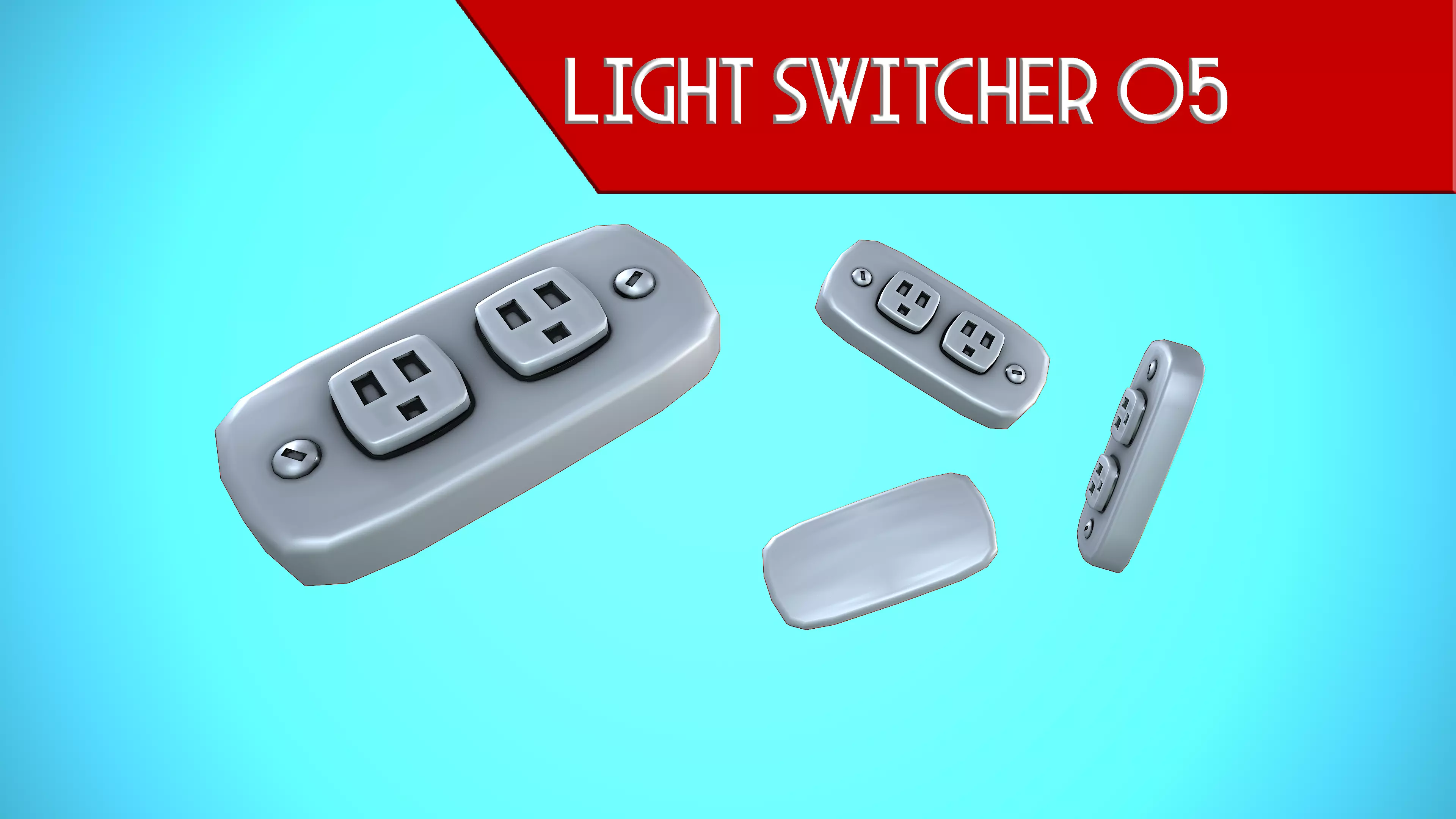 LIGHT SWITCHER 05 CARTOON STYLIZED Low-poly 3D model_0