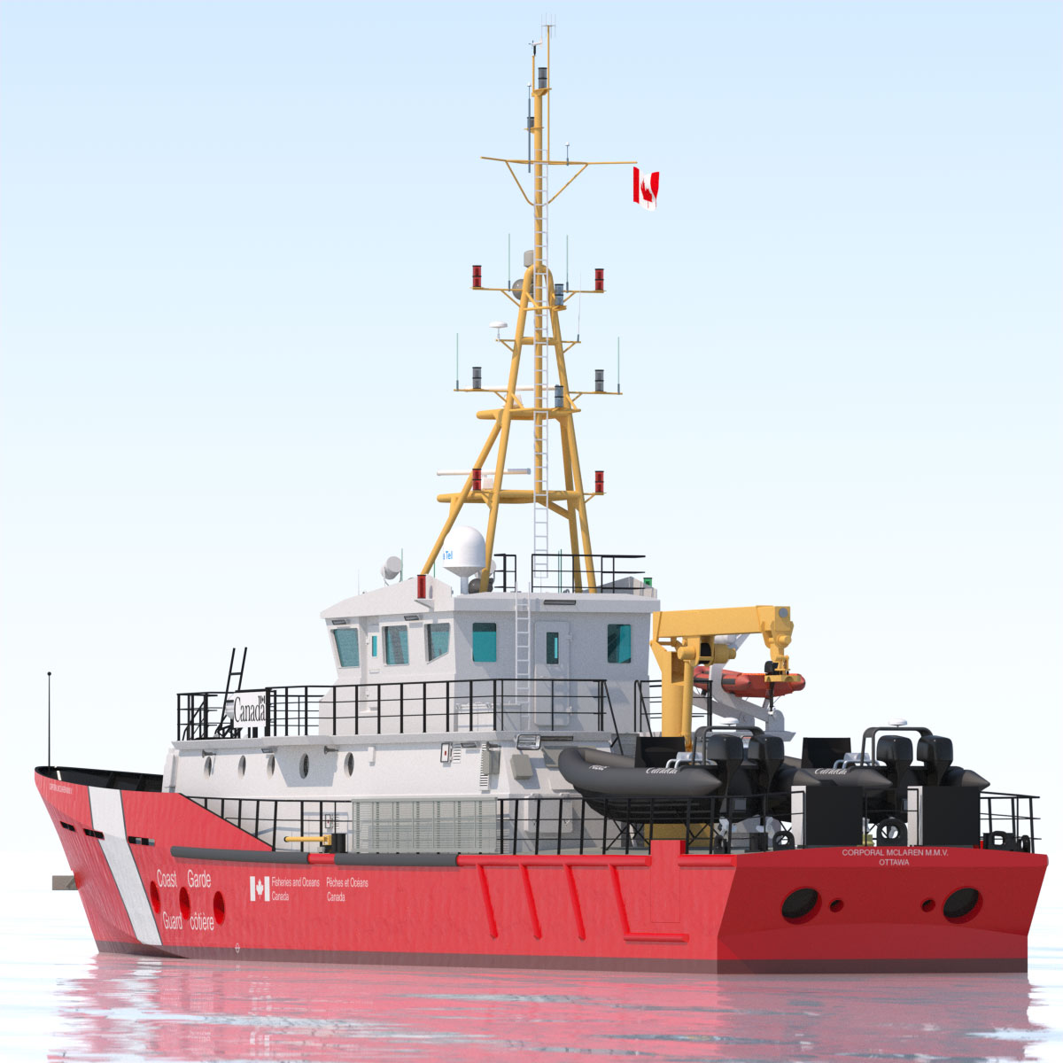 Hero Class Canadian Coast Guard vessel 3D model_5