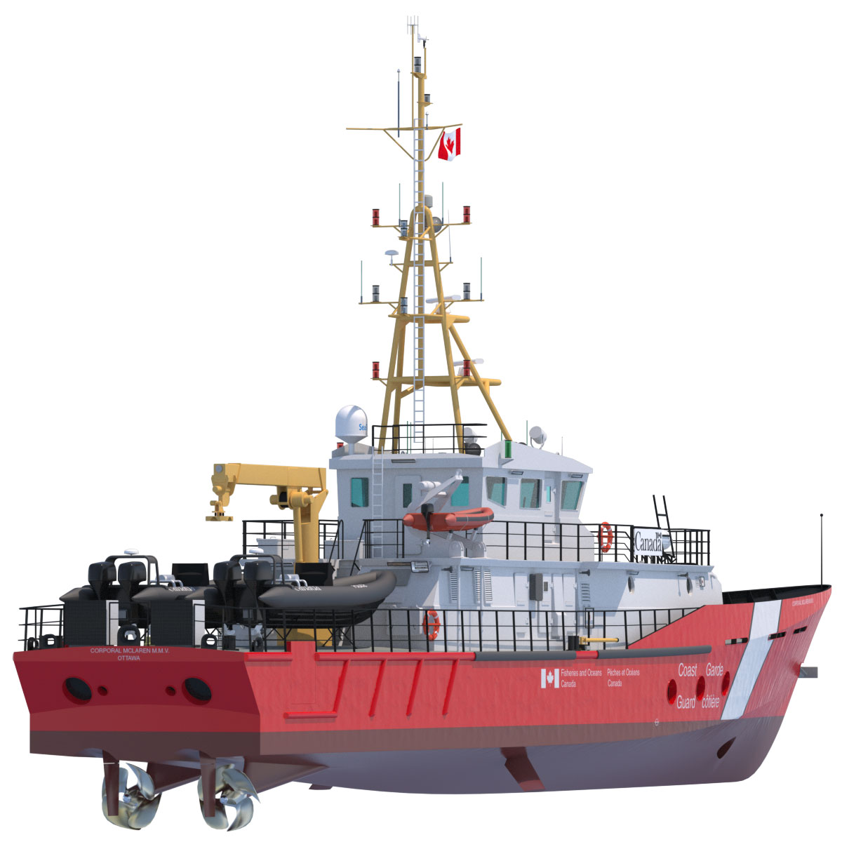 Hero Class Canadian Coast Guard vessel 3D model_9