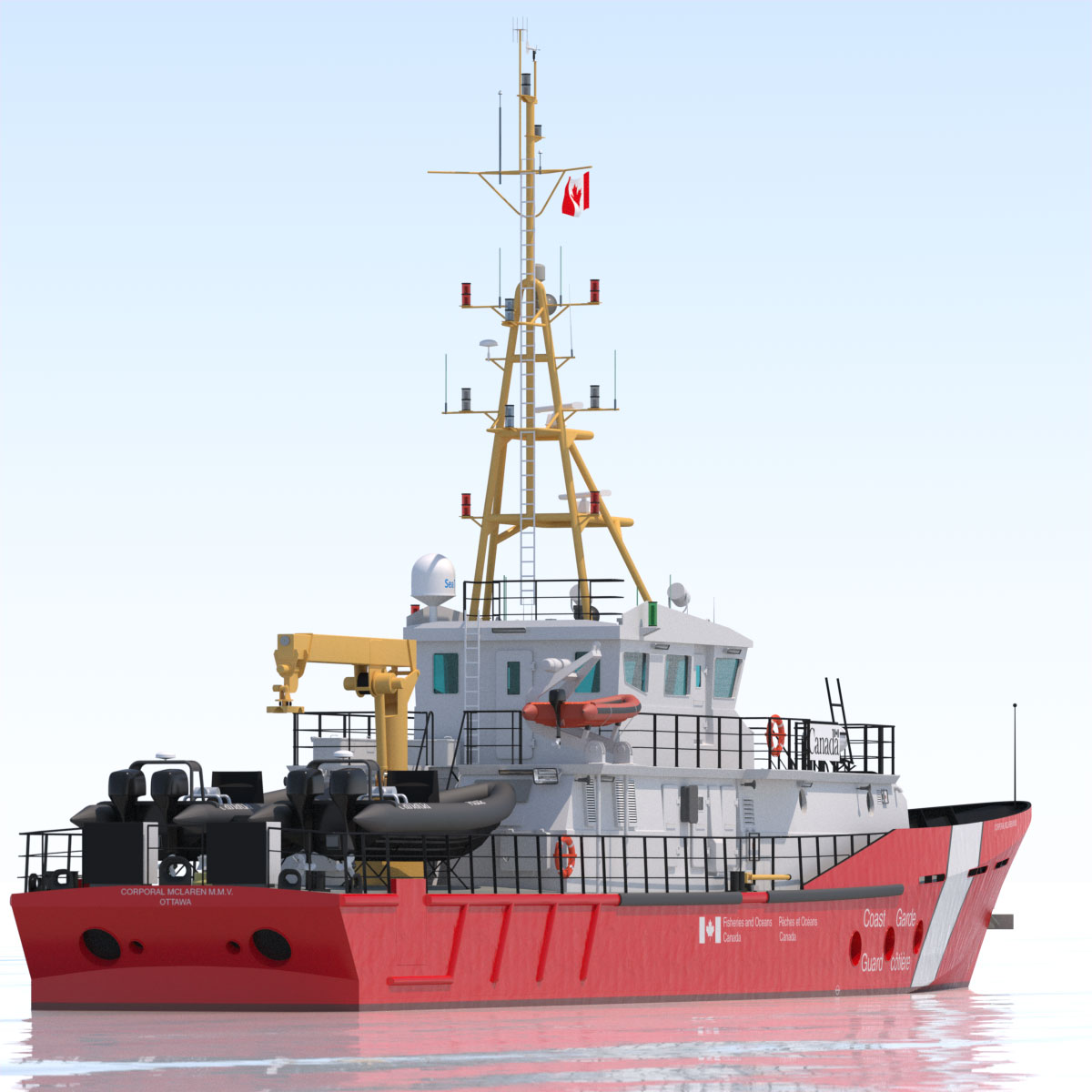 Hero Class Canadian Coast Guard vessel 3D model_4