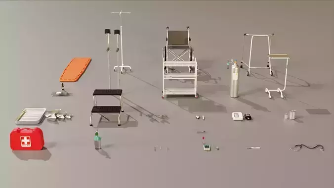 30 Hospital Equipment Models Pack 
