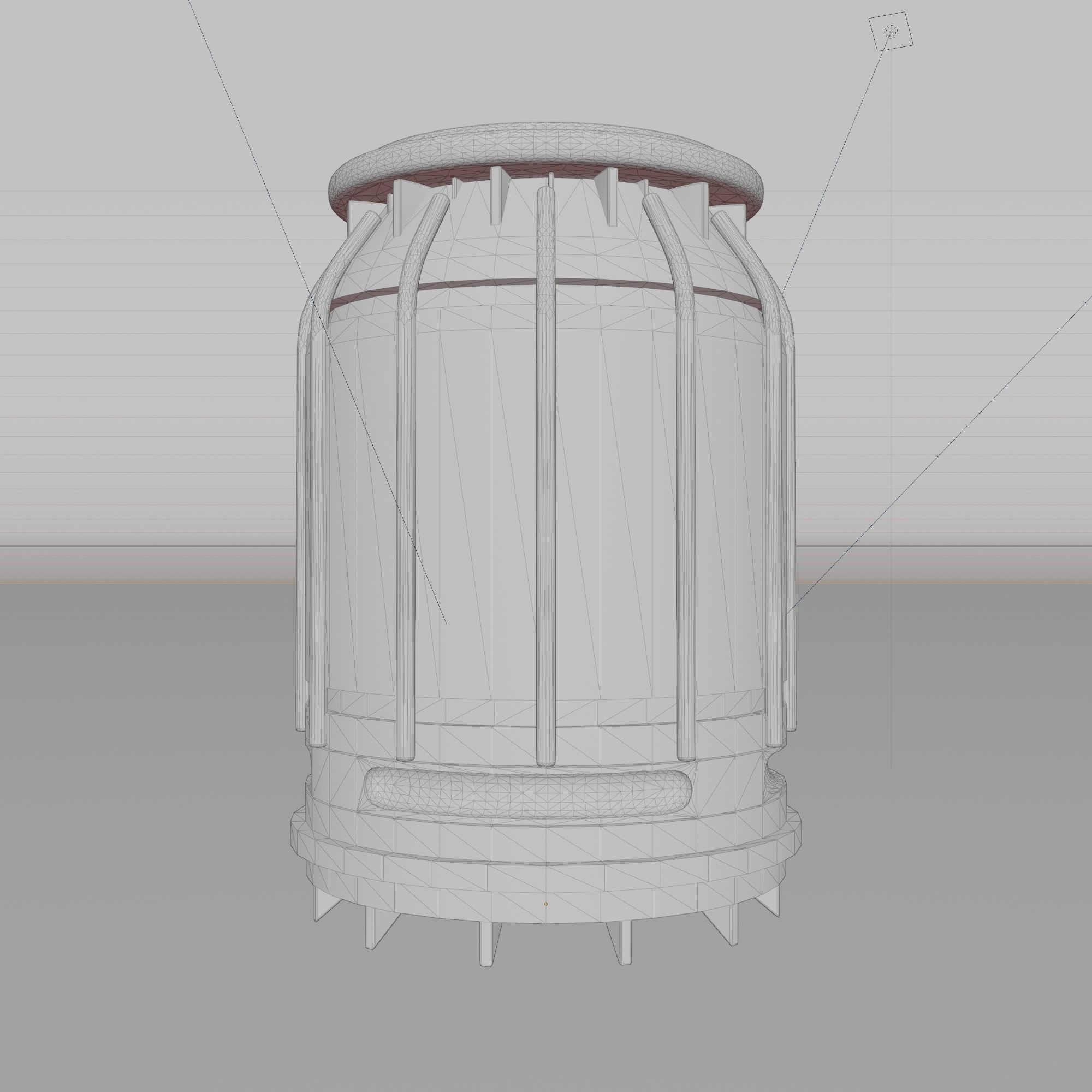 Sci-Fi Rusty Barrel Low-poly 3D model_6