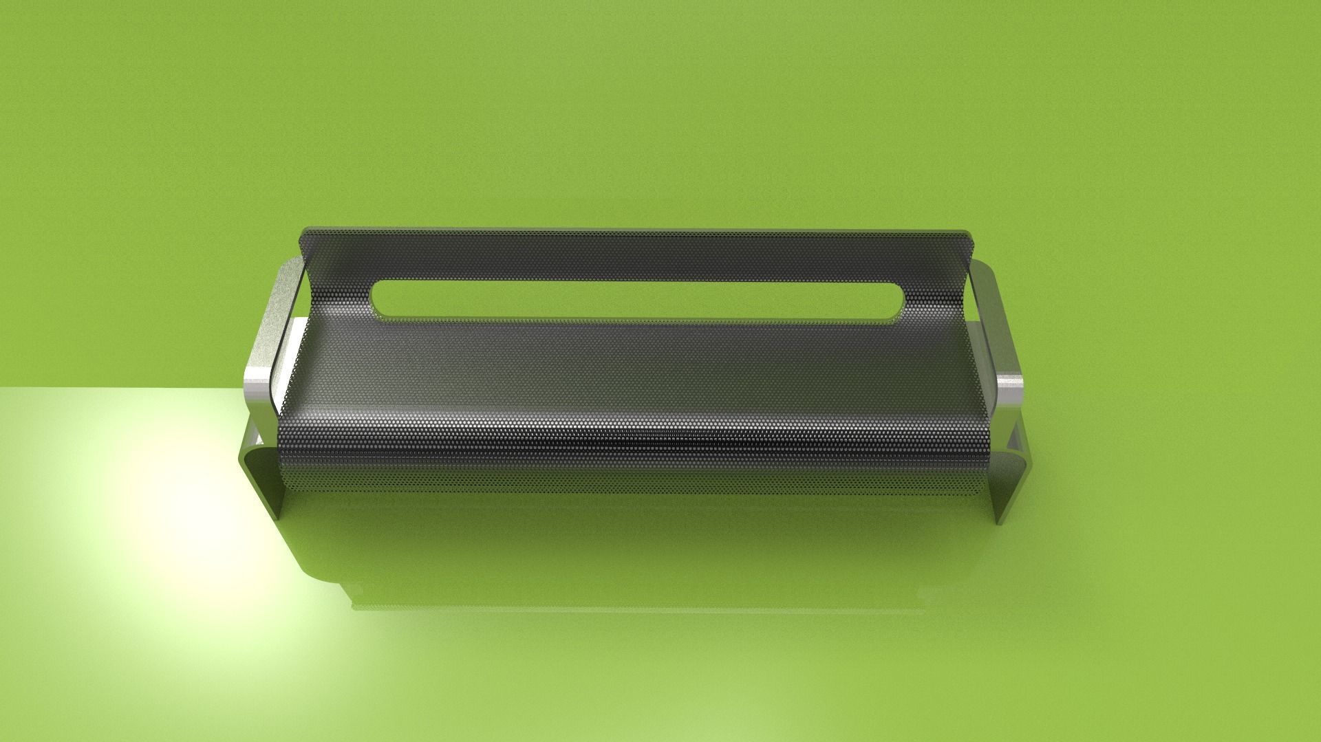 park bench 1 Low-poly 3D model_3