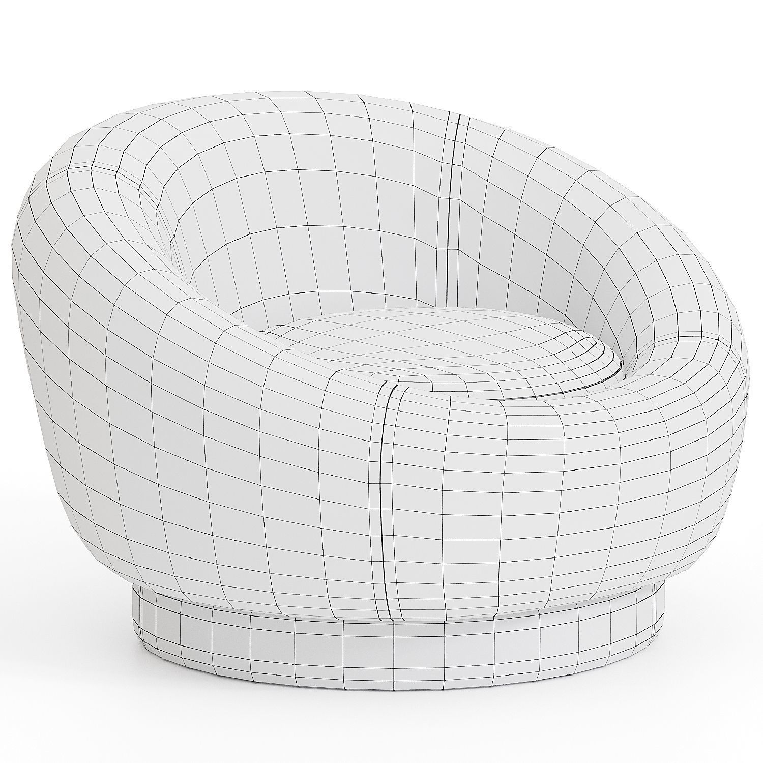 Helios Swivel Chair Low-poly 3D model_3