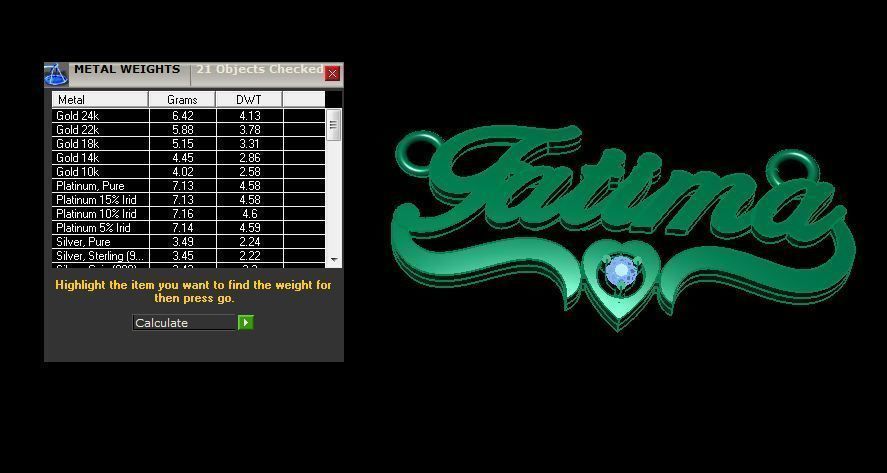 name pendant 3D print model_12