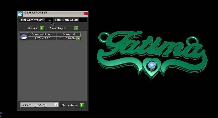 name pendant 3D print model_11