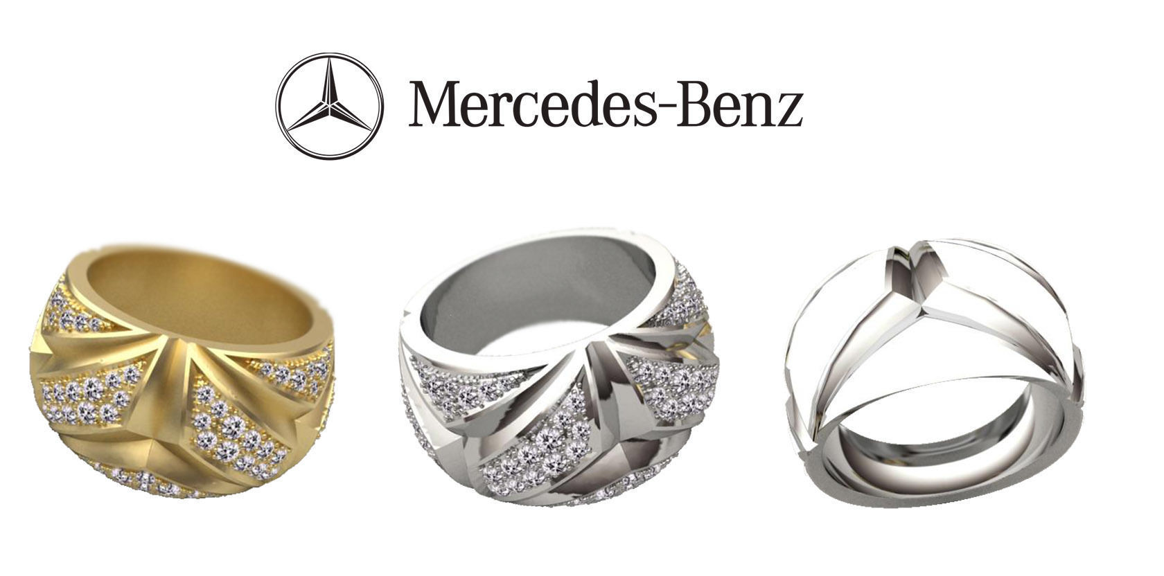 rings gold 3D print model_8