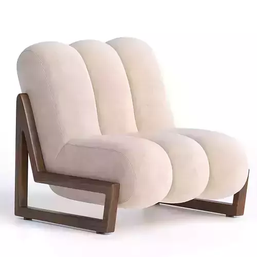 Theodore Armchair Low-poly 3D model