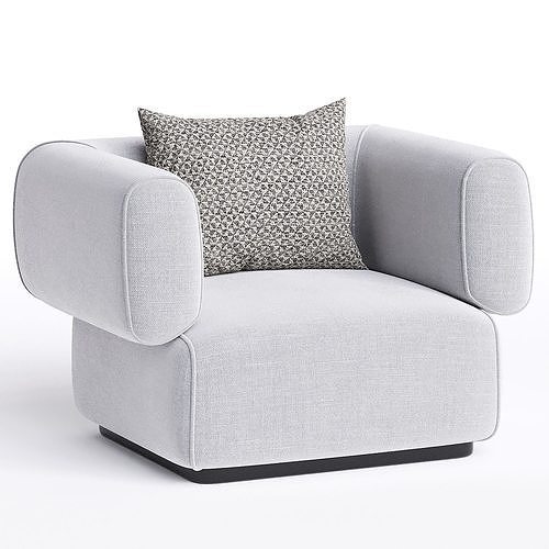 HUG Armchair by Lebom Low-poly 3D model