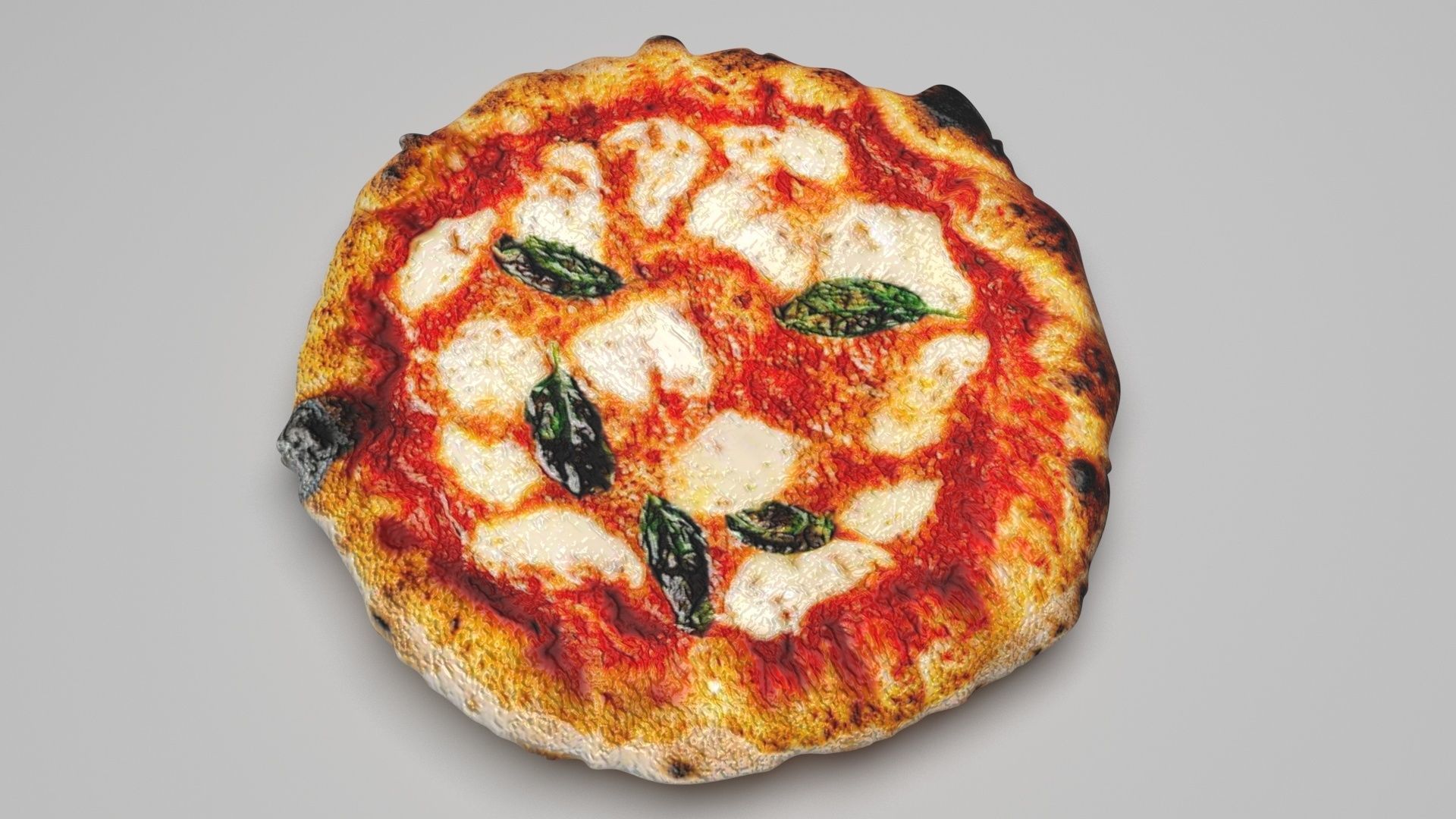 Margherita Pizza 3D model_4