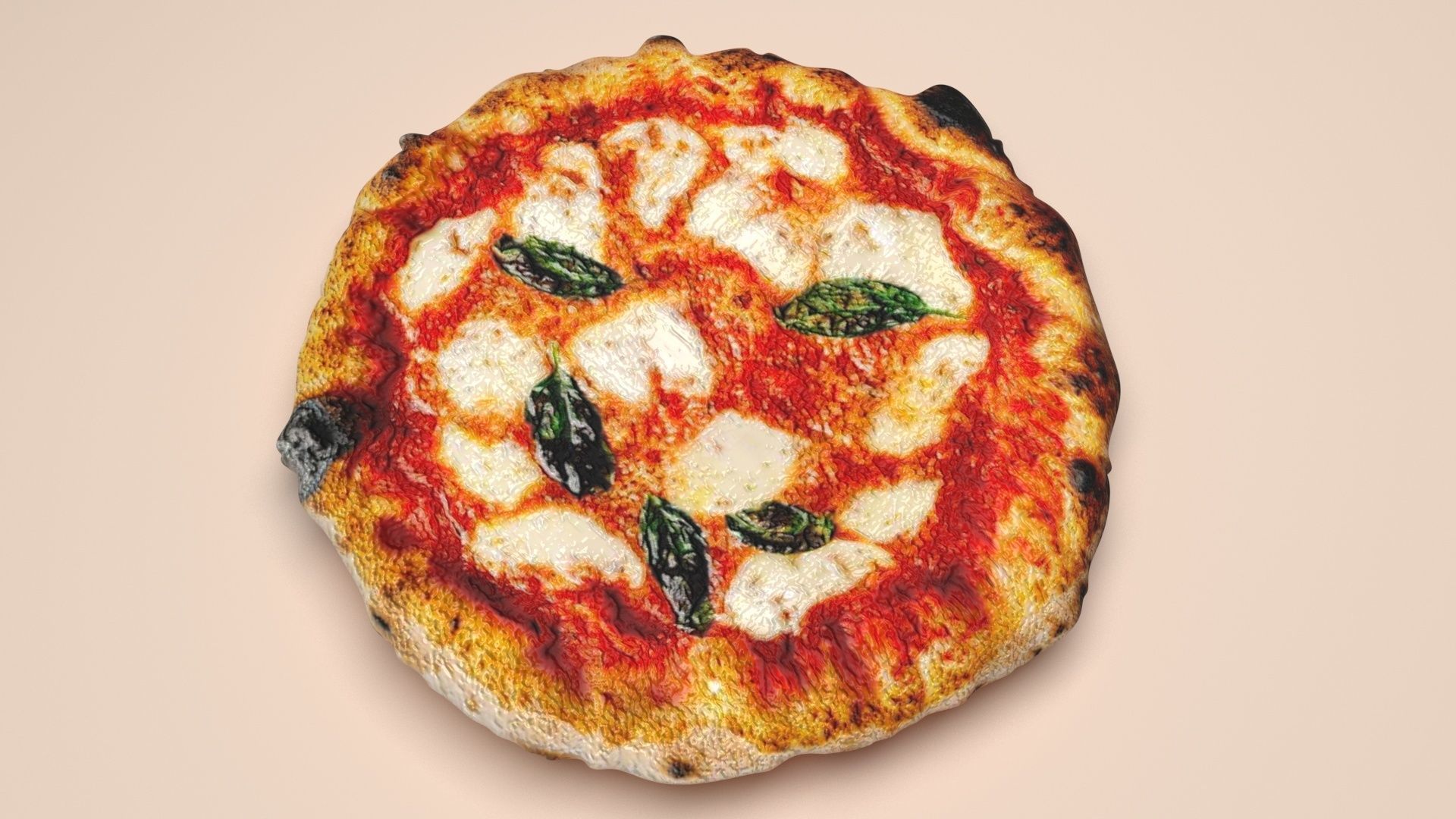 Margherita Pizza 3D model_6