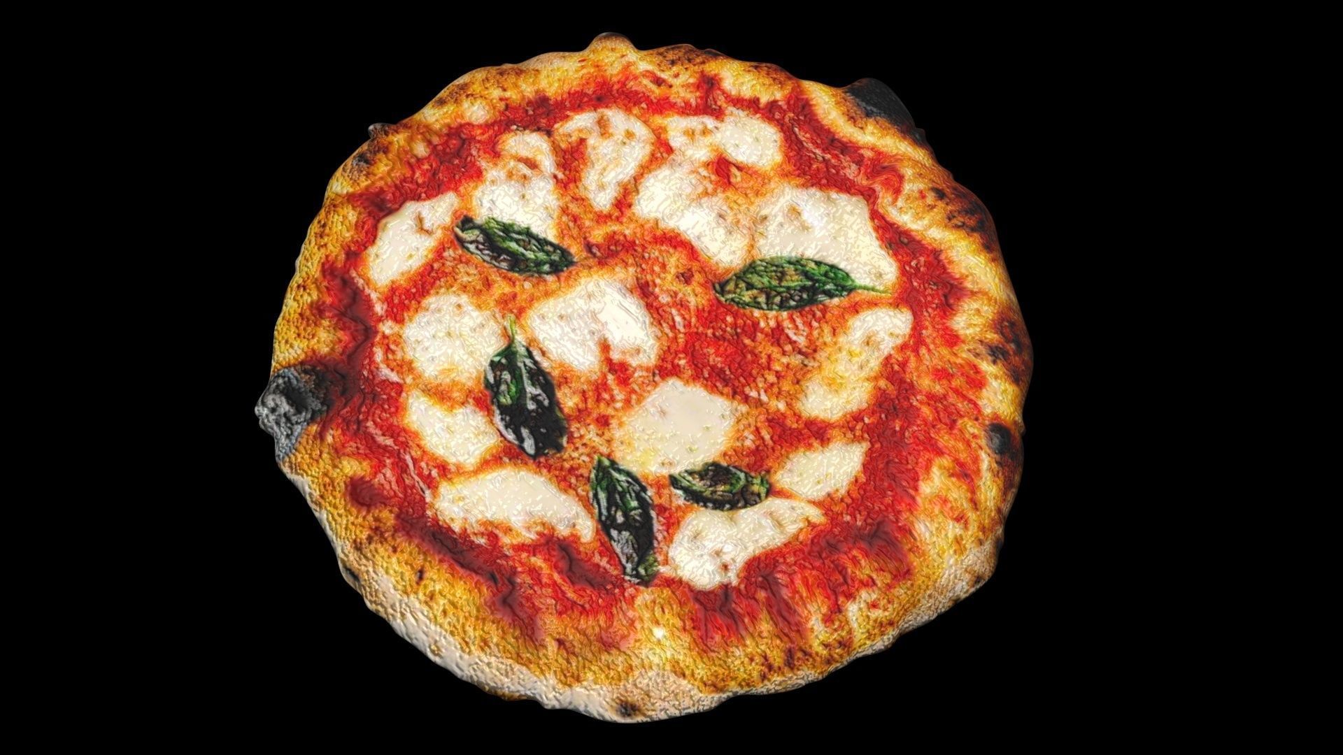 Margherita Pizza 3D model_7