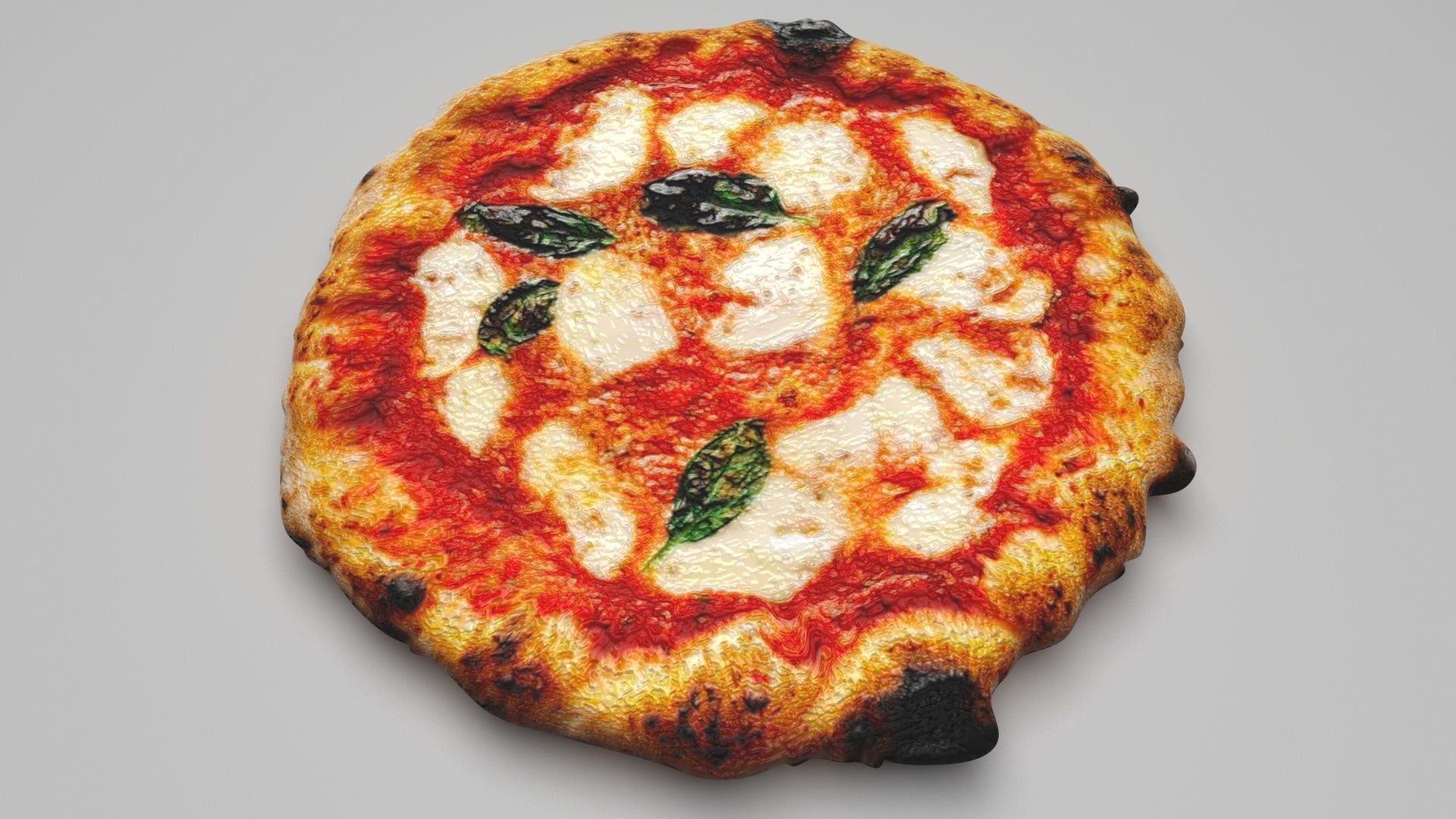 Margherita Pizza 3D model_1