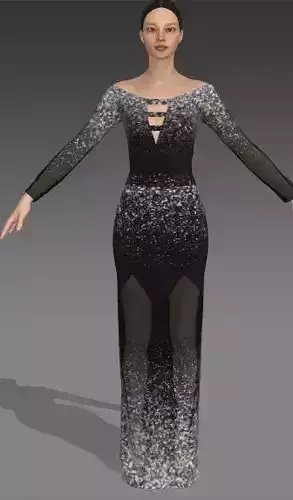 two pieces blouse and skirt black color matte look modern