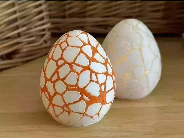 Cracked Egg LED Cover Decor Free 3D print model
