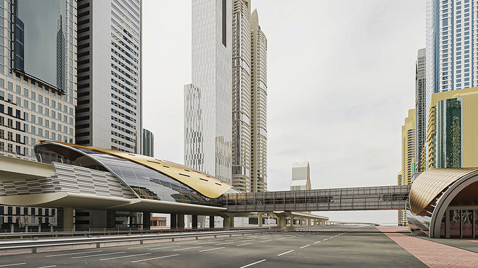 Dubai  Jumeirah Emirates Area 3D model 7