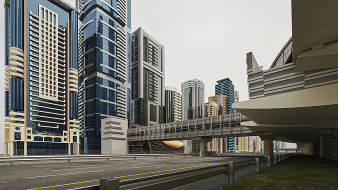 Dubai  Jumeirah Emirates Area 3D model 5