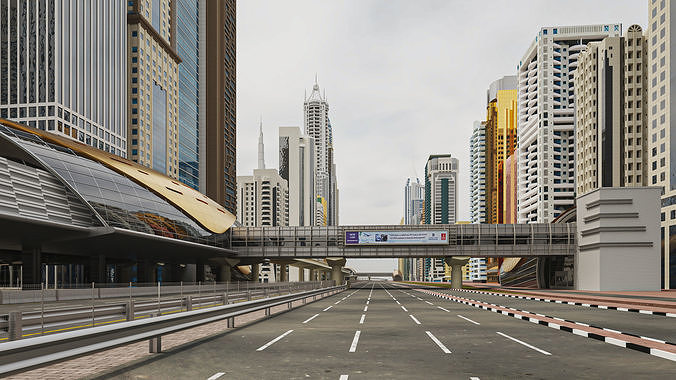Dubai  Jumeirah Emirates Area 3D model 2