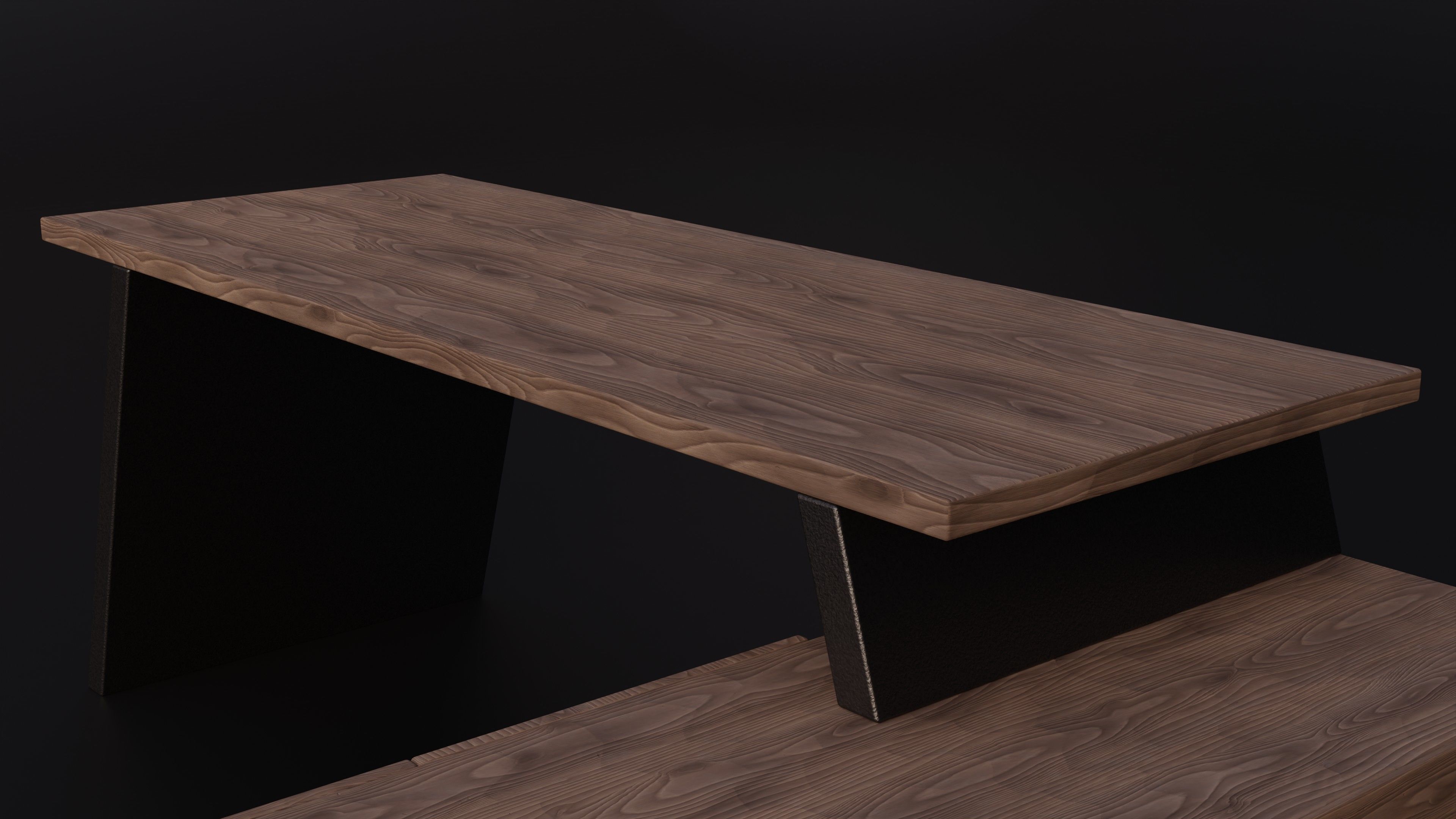 Modern Desk Design Free 3D model_6