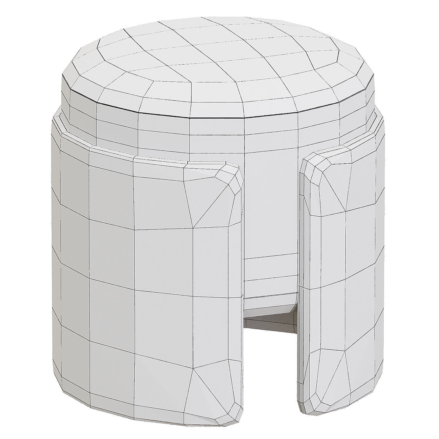 STUDIOPARISIEN A Ottoman Low-poly 3D model_2