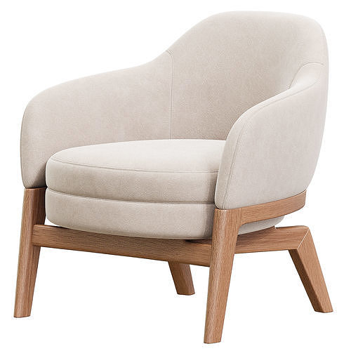 MACARON Armchair Low-poly 3D model