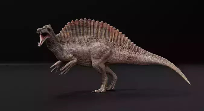 Monster Spinosaurus Dinosaur Low-poly 3D model