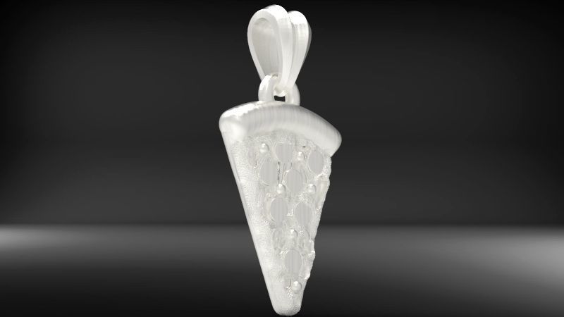 Pizza Slice Pendant Charm Necklace Jewelry 3D print model_21