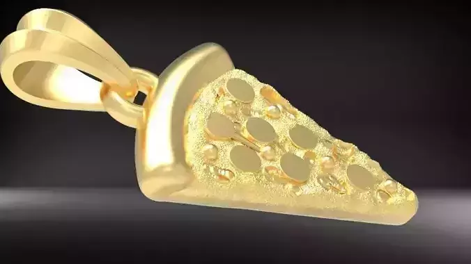 Pizza Slice Pendant Charm Necklace Jewelry 3D print model