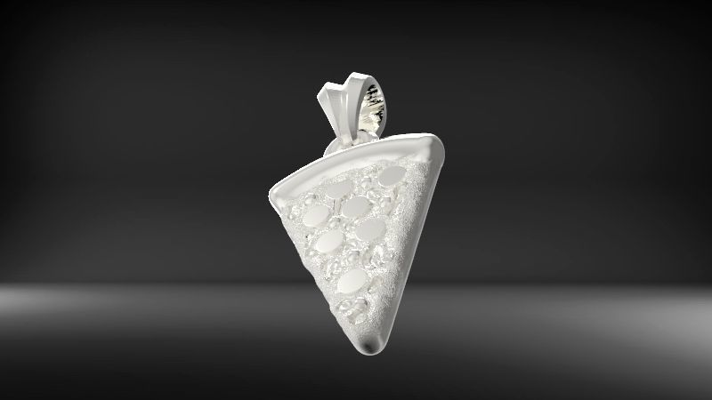 Pizza Slice Pendant Charm Necklace Jewelry 3D print model_24