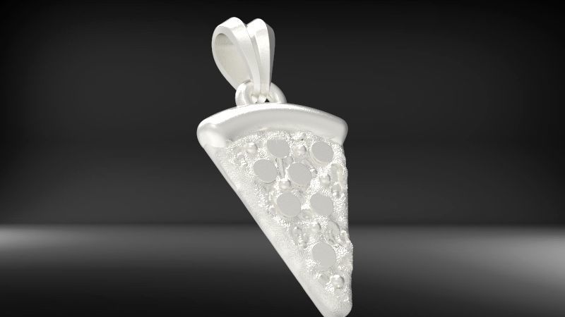 Pizza Slice Pendant Charm Necklace Jewelry 3D print model_20