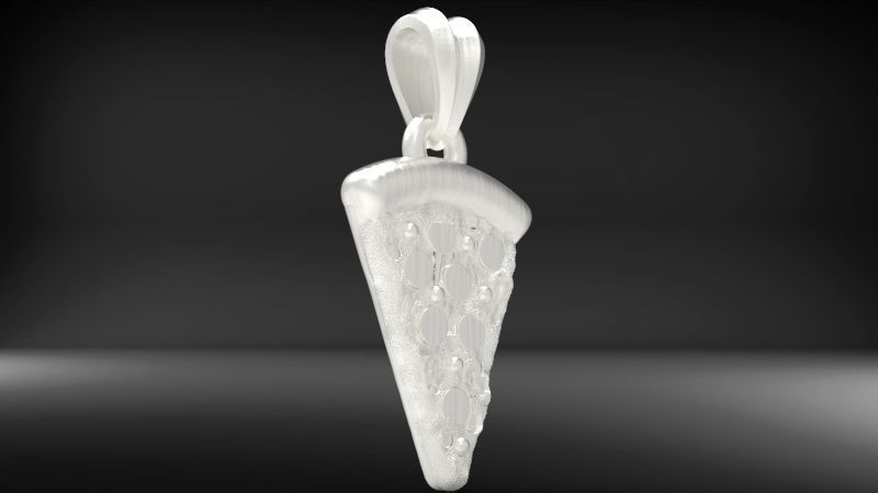 Pizza Slice Pendant Charm Necklace Jewelry 3D print model_22