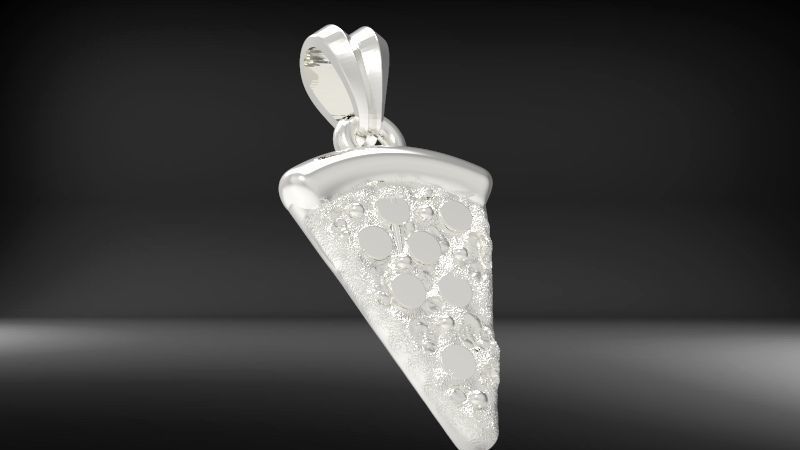 Pizza Slice Pendant Charm Necklace Jewelry 3D print model_18