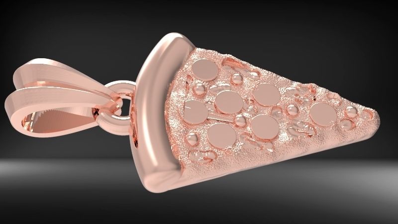 Pizza Slice Pendant Charm Necklace Jewelry 3D print model_10