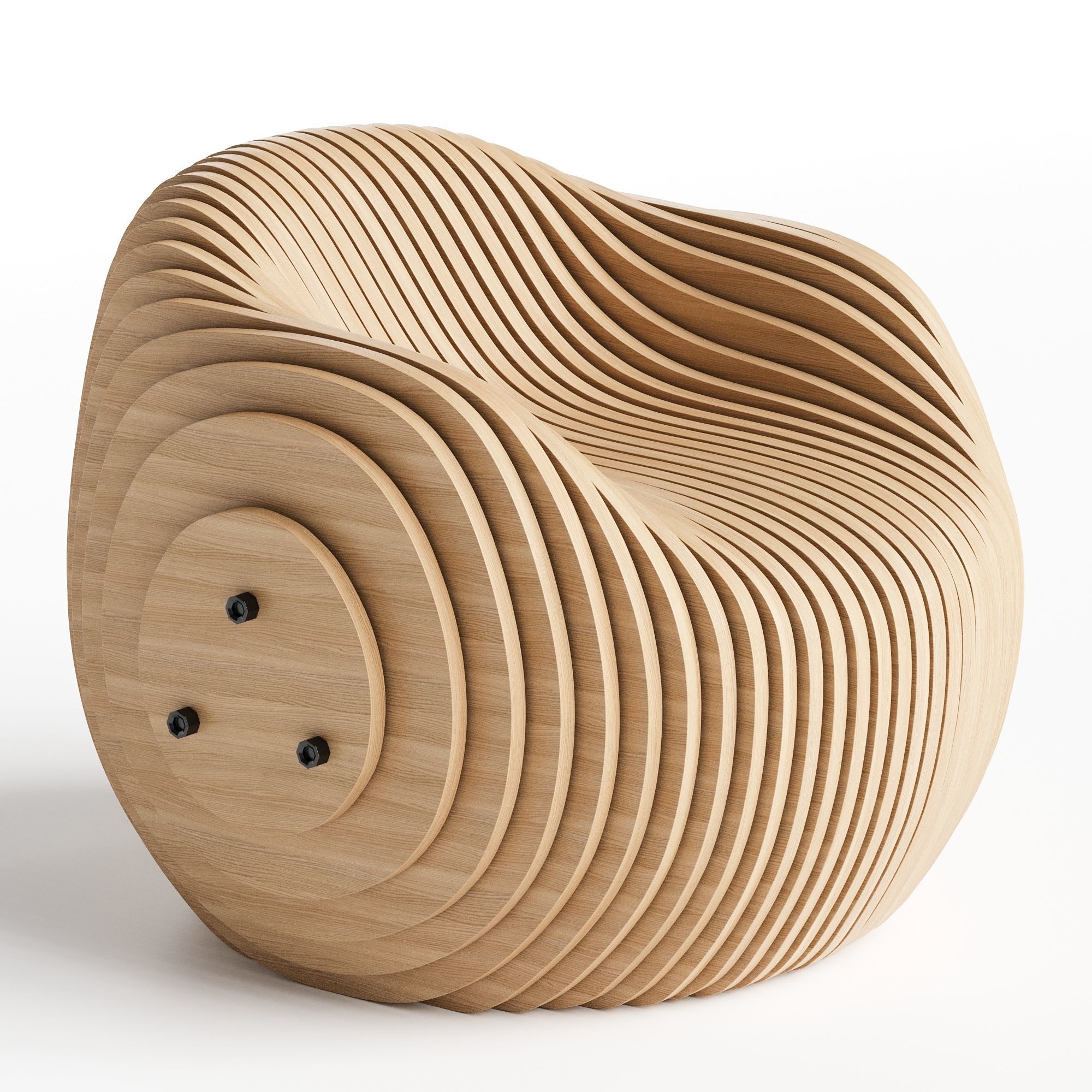 Parametric Design Chair Low-poly 3D model_1