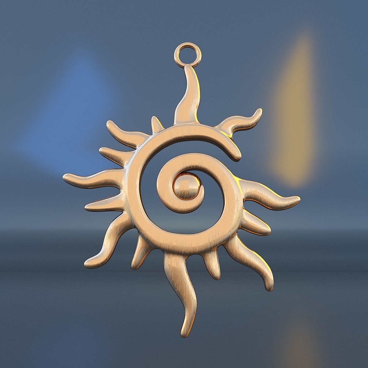 Pendant sun 3D print model_1