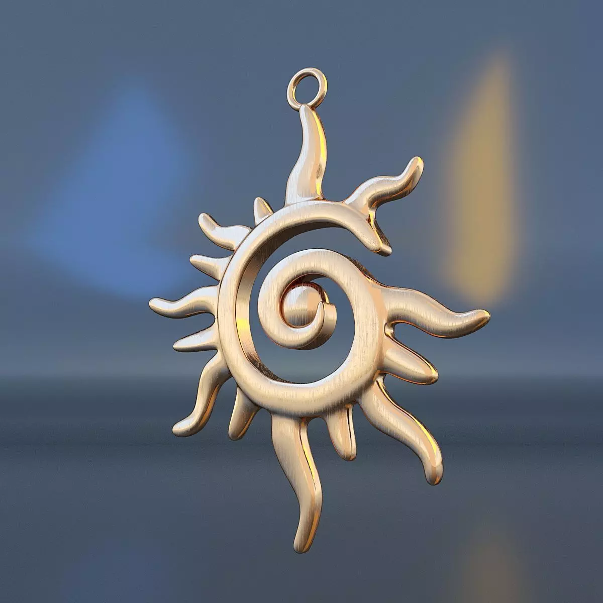 Pendant sun 3D print model_0