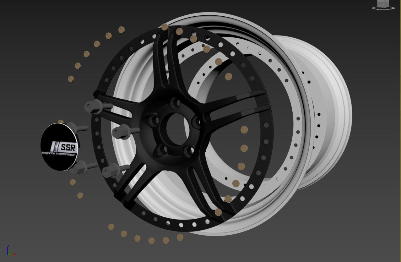 SSR Professor SPX Custom Wheels 3D model_53