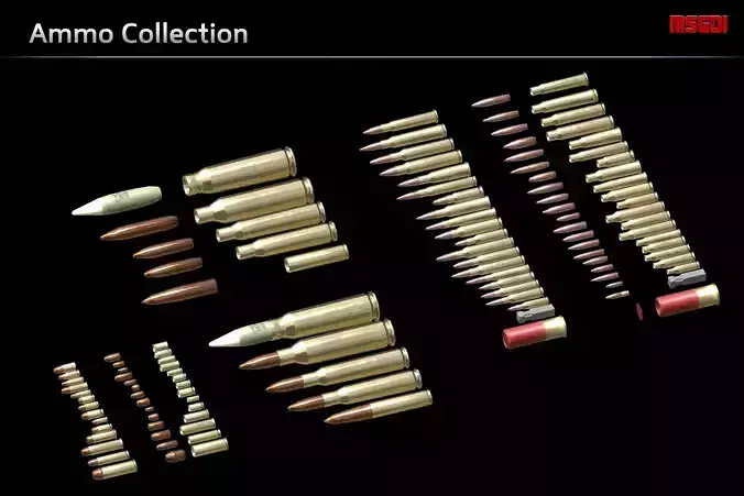Ammo Collection Low-poly 3D model